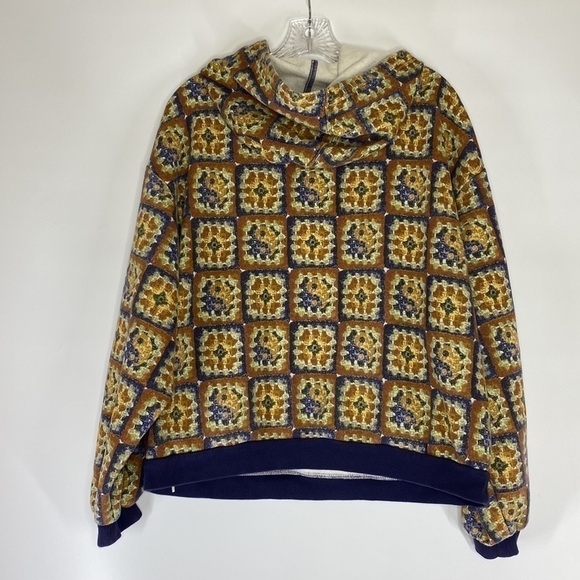Out From Under Urban Outfitters Kacy Motif Hoddie Peace Hippie Sweatshirt Medium - Picture 2 of 7